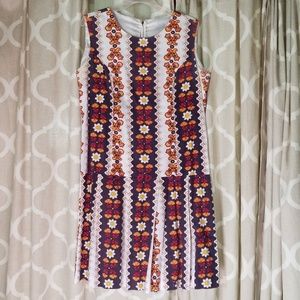 Vintage floral drop waist dress